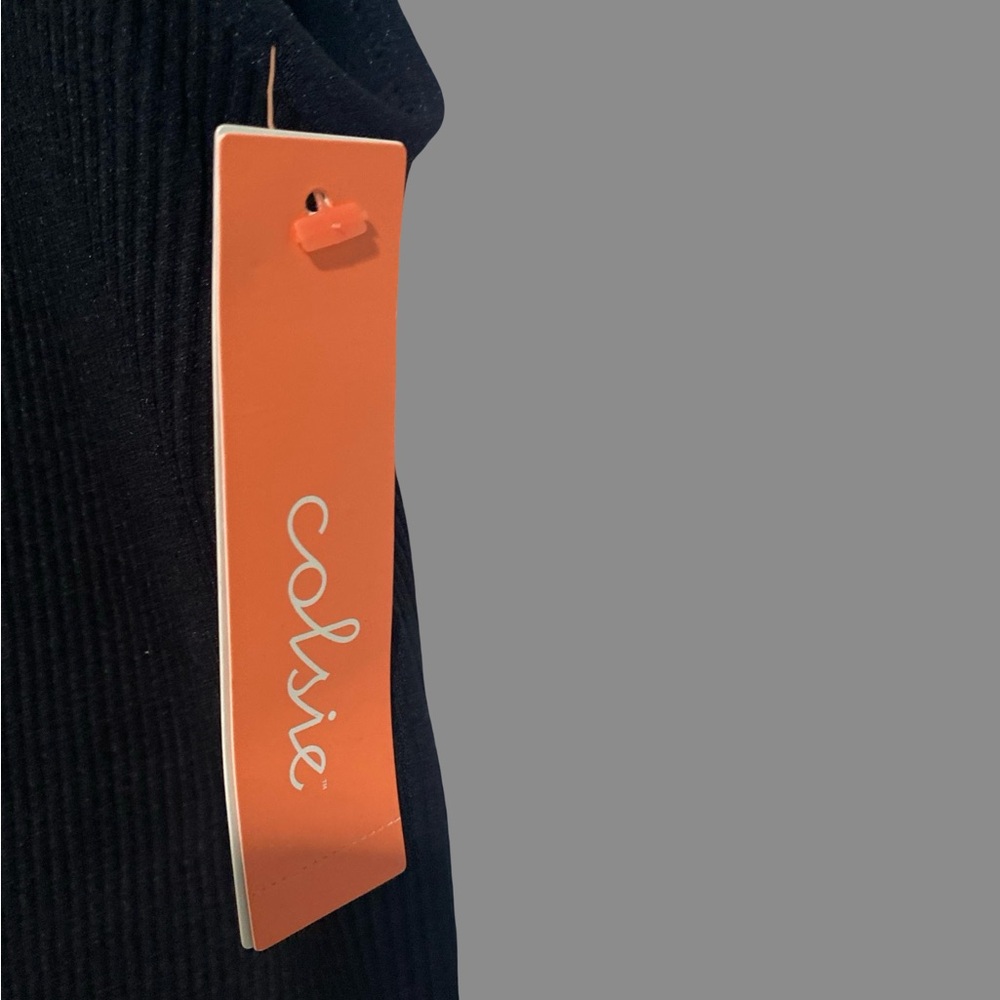 Colsie Black Ribbed Bodysuit size XS - Picture 2 of 3